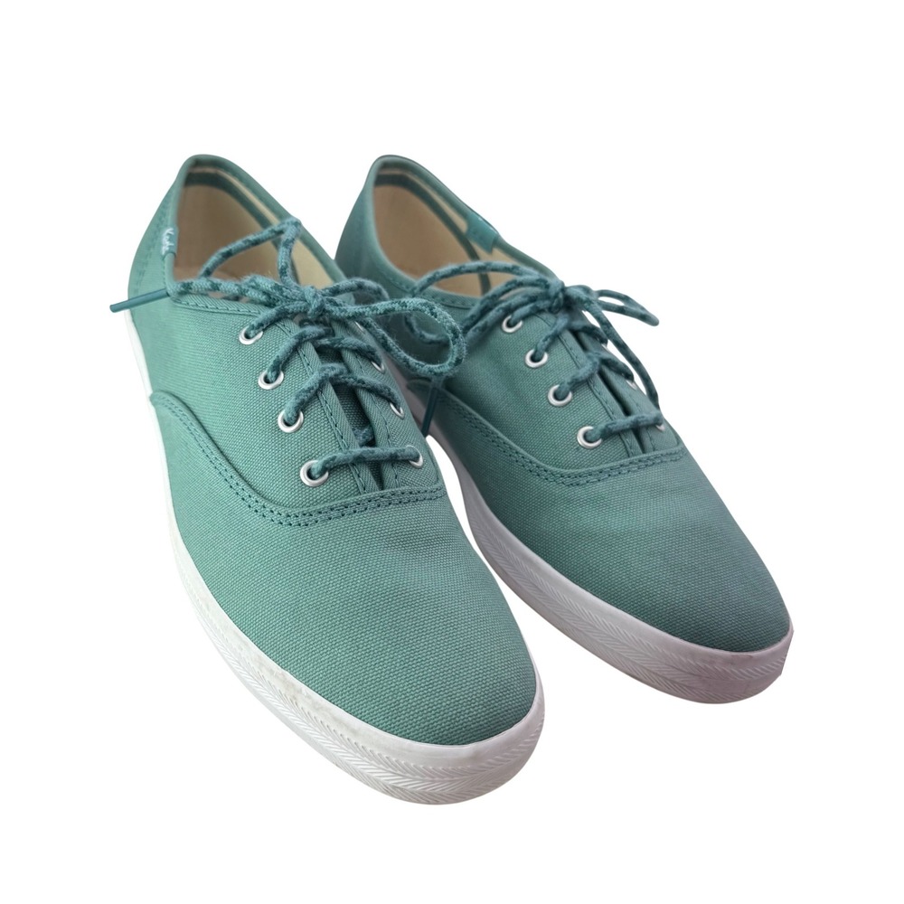 Keds Champion Teal Canvas Sneakers Low Top Dream Foam Retro Coastal Preppy 8